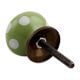 Green Polka Dot Small Ceramic Drawer Knob